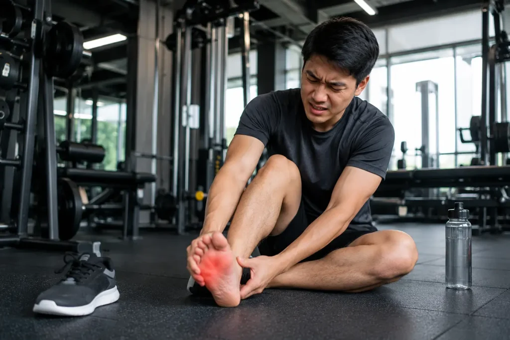 telapak kaki sakit bagian tengah
